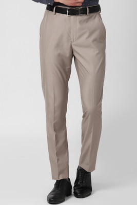 PETER ENGLAND Slim Fit Men Beige Trousers