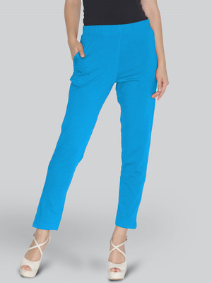 Lyra Regular Fit Women Light Blue Trousers