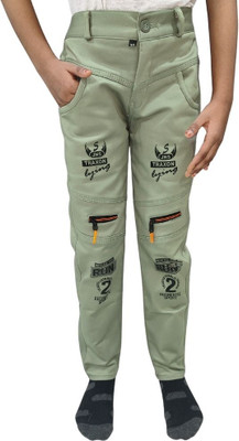 Busted Regular Fit Boys & Girls Green Trousers