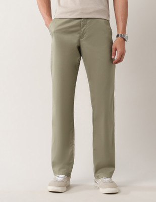 Arrow Sport Straight Fit Men Green Trousers