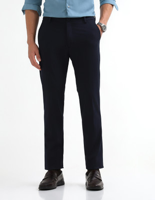 Arrow Newyork Slim Fit Men Blue Trousers
