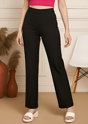 DRAGON SKY Regular Fit Women Black Trousers