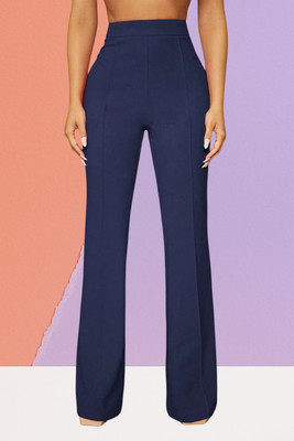 AKOTTY Comfort Fit, Regular Fit Women Dark Blue Trousers