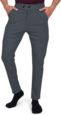 COMBRAIDED Regular Fit Men Grey Trousers