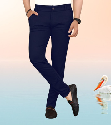 chirag enterprises Regular Fit Men Dark Blue Trousers