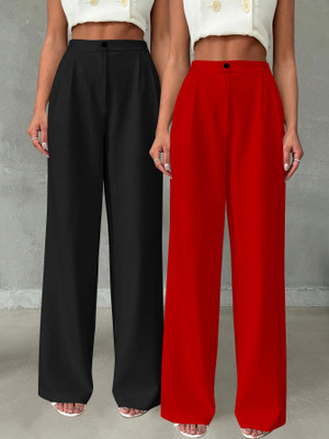 CILIMILI Relaxed Women Black Trousers