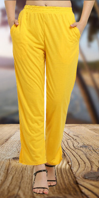elegance redefined Regular Fit Women Yellow Trousers