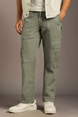 LOUIS PHILIPPE Regular Fit Men Green Trousers