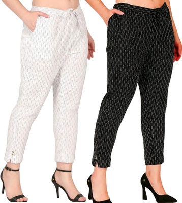 GRT Regular Fit Women Black Trousers