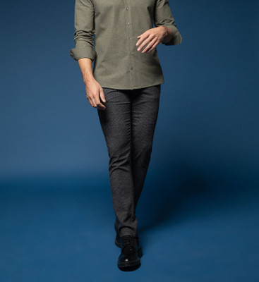 defacto Regular Fit Men Grey Trousers