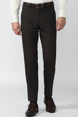 VAN HEUSEN Regular Fit Men Grey Trousers