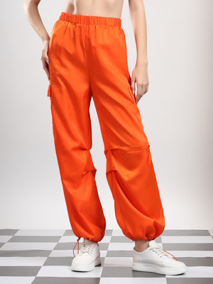 KOTTY Relaxed Women Orange Trousers