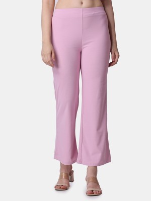 POPWINGS Flared Women Pink Trousers