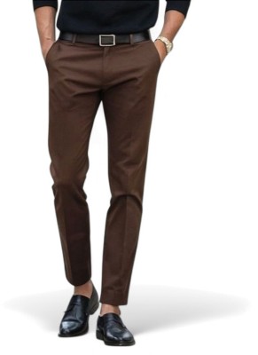 KIPEKEE Regular Fit Men Brown Trousers