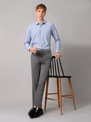 INTEGRITI Regular Fit Men Grey Trousers