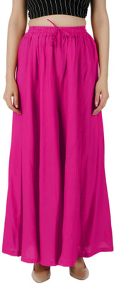 Rajvila Flared Women Pink Trousers