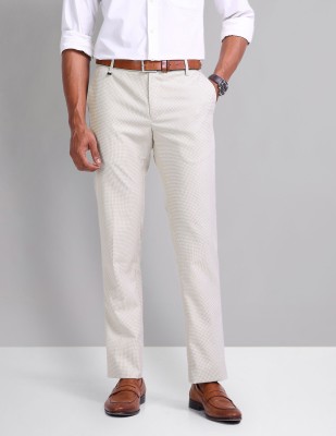 AD by Arvind Regular Fit Men White Trousers