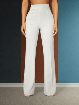 nitafashion Comfort Fit, Regular Fit Women White Trousers