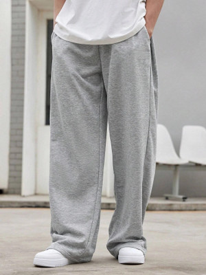 Dockstreet Loose Fit Men Grey Trousers