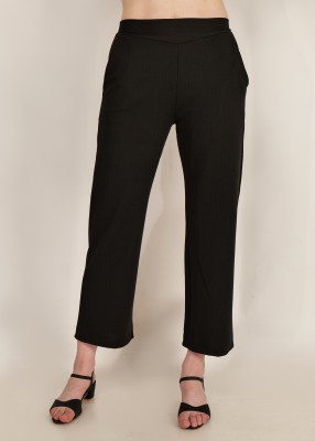 Frolic Rolic Regular Fit Women Black Trousers