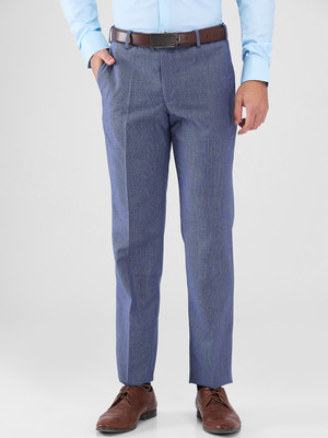 PARK AVENUE Regular Fit Men Blue Trousers