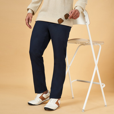 Byford by Pantaloons Slim Fit Women Dark Blue Trousers