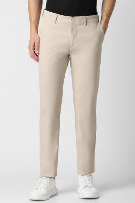 PETER ENGLAND Slim Fit Men Beige Trousers