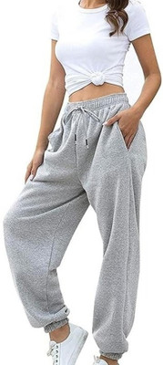 POSU TRENDZ Loose Fit Women Grey Trousers