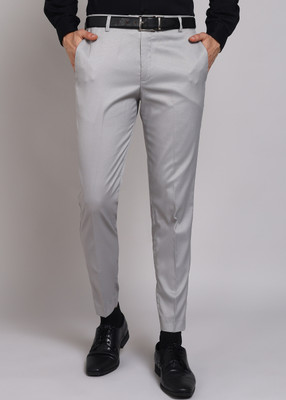 Vintageone Slim Fit Men Grey Trousers