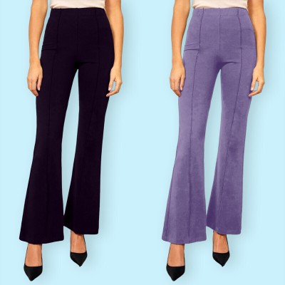 Tromko Regular Fit Women Purple, Purple Trousers