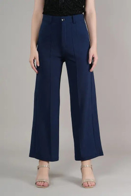 BLUEWEARS Regular Fit Women Dark Blue Trousers