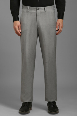 LOUIS PHILIPPE Regular Fit Men Grey Trousers