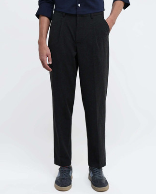 RARE RABBIT Relaxed Men Black Trousers