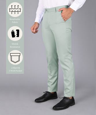 MANCREW Regular Fit Men Light Green Trousers