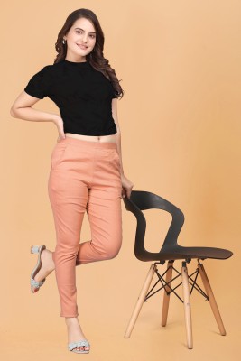 Kodila Enterprise Slim Fit Women Orange Trousers