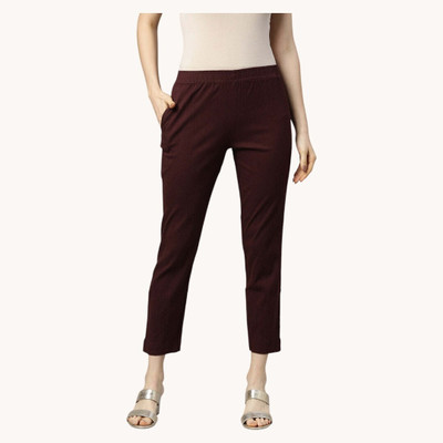 INDIANRANG Regular Fit Women Pink Trousers