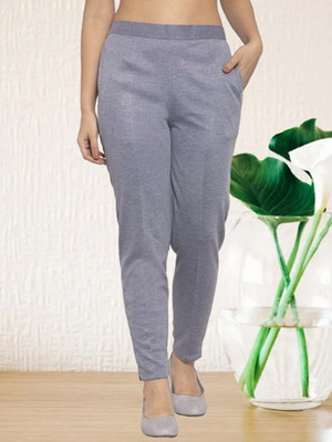 Style Access Regular Fit Women Grey Trousers
