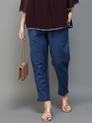 Melange by Lifestyle Regular Fit Women Blue Trousers