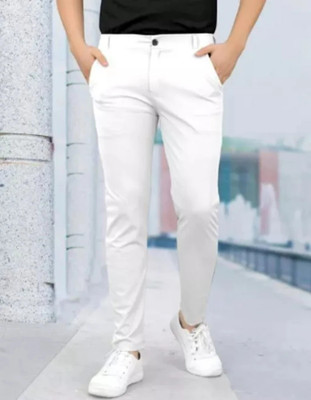 Vilantra Collection Regular Fit Men White Trousers