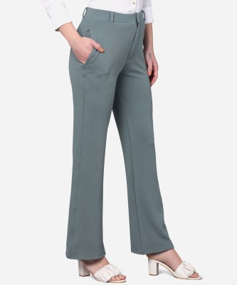 Sharma Group Flared Women Light Green Trousers