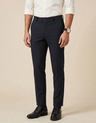 PETER ENGLAND Slim Fit Men Black Trousers