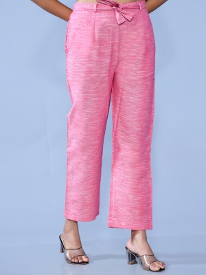 QuaClo Regular Fit Women Pink Trousers