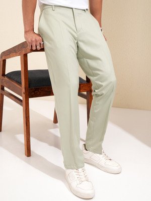 HIGHLANDER Slim Fit Men Green Trousers
