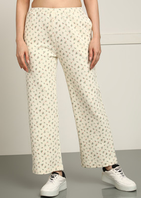 Alan Jones Relaxed Women White Trousers
