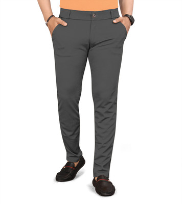 Shreyaank Slim Fit Men Grey Trousers