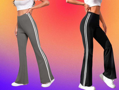 L Fashion Jeans Regular Fit Women Black, Grey Trousers