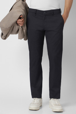 VAN HEUSEN Slim Fit Men Grey Trousers
