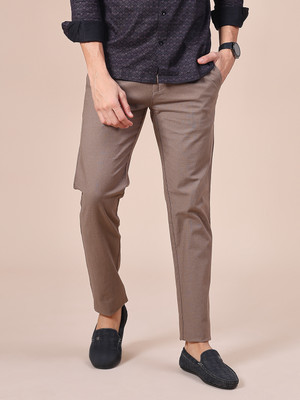 V-MART Slim Fit Men Brown Trousers
