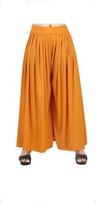 MMTEXTILES Relaxed Women Yellow Trousers