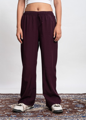 Me Craft Loose Fit Women Maroon Trousers